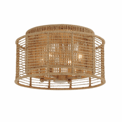 Crystorama Jayna 4 Light Flush Mount - Burnished Silver - JAY-A5000-BS