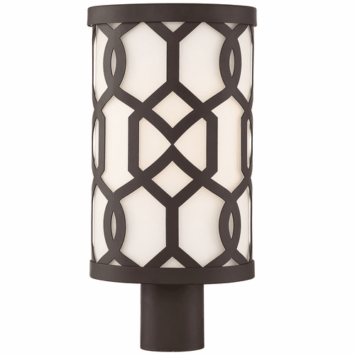 Crystorama Jennings 1 Light Outdoor Lantern Post - Dark Bronze - JEN-2207-DB
