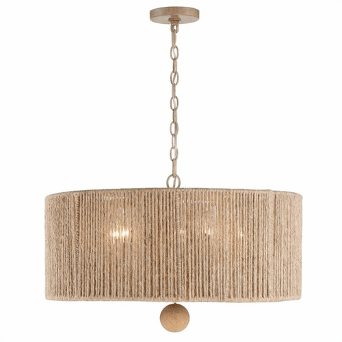 Crystorama Jessa 5 Light Pendant - Burnished Silver - JES-B7105-BS
