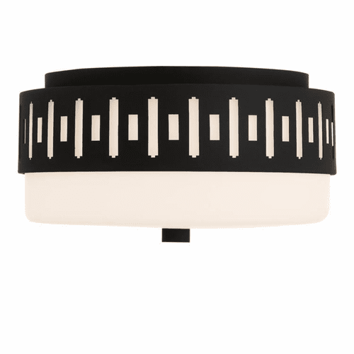 Crystorama Keaton 2 Light Ceiling Mount - Black Forged - KEA-B8200-BF