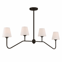 Crystorama Keenan 4 Light Chandelier - Black Forged - KEE-A3004-BF Crystorama Keenan 4 Light Chandelier - Black Forged - KEE-A3004-BF