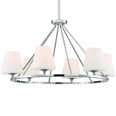 Crystorama Keenan 6 Light Chandelier - Polished Nickel - KEE-A3006-PN
