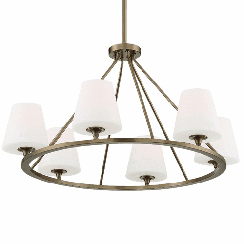 Crystorama Keenan 6 Light Chandelier - Vibrant Gold - KEE-A3006-VG