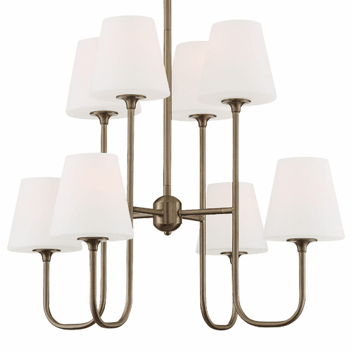 Crystorama Keenan 8 Light Chandelier - Vibrant Gold - KEE-A3008-VG