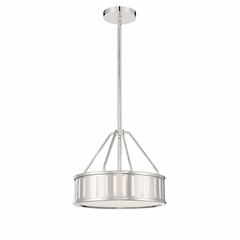 Crystorama Kendal 3 Light Pendant - Polished Nickel - KEN-8303-PN