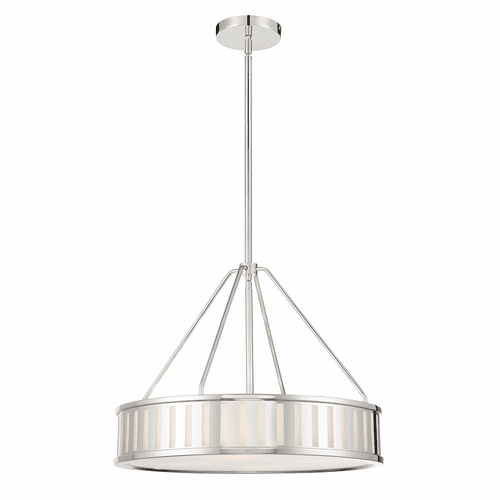 Crystorama Kendal 4 Light Pendant - Polished Nickel - KEN-8304-PN