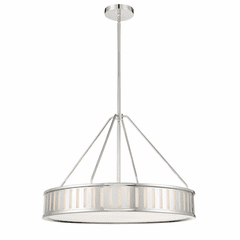 Crystorama Kendal 6 Light Pendant - Polished Nickel - KEN-8306-PN Crystorama Kendal 6 Light Pendant - Polished Nickel - KEN-8306-PN