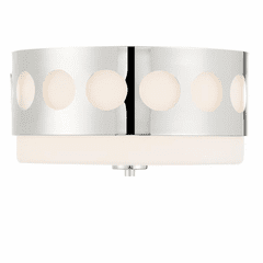 Crystorama Kirby 2 Light Ceiling Mount - Polished Nickel - KIR-B8100-PN