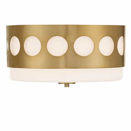 Crystorama Kirby 2 Light Ceiling Mount - Vibrant Gold - KIR-B8100-VG
