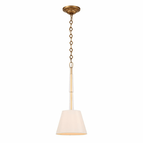 Crystorama Lawson Aged Brass 1 Light Pendant - 8701-AG