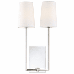 Crystorama Lena 2 Light Wall Mount - Polished Chrome - LEN-252-CH