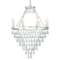 Crystorama Lucille 8 Light Chandelier - Antique Silver - LUC-A9068-SA