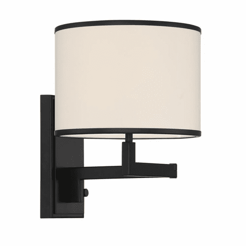 Crystorama Madison 1 Light Wall Mount - Matte Black - MAD-B4101-MK