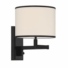 Crystorama Madison 1 Light Wall Mount - Matte Black - MAD-B4101-MK