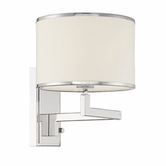Crystorama Madison 1 Light Wall Mount - Polished Nickel - MAD-B4101-PN