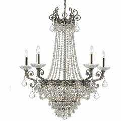 Crystorama Majestic 13 Light Spectra Crystal Brass Chandelier - 1486-HB-CL-SAQ Crystorama Majestic 13 Light Spectra Crystal Brass Chandelier - 1486-HB-CL-SAQ