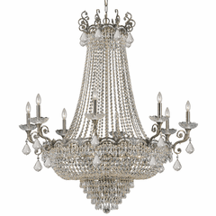 Crystorama Majestic 20 Light Spectra Crystal Brass Chandelier - 1488-HB-CL-SAQ Crystorama Majestic 20 Light Spectra Crystal Brass Chandelier - 1488-HB-CL-SAQ