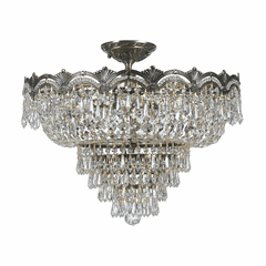 Crystorama Majestic 5 Light Spectra Crystal Semi-Flush - 1485-HB-CL-SAQ