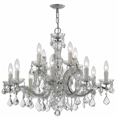 Crystorama Maria Theresa 12 Light Clear Crystal Chrome Chandelier I - 4379-CH-CL-MWP