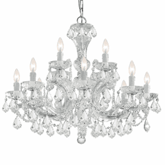 Crystorama Maria Theresa 12 Light Clear Italian Crystal Chandelier - 4479-CH-CL-I