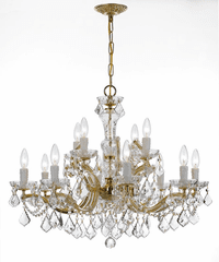 Crystorama Maria Theresa 12 Light Clear Italian Crystal Chandelier - 4479-GD-CL-I