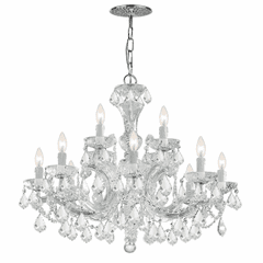 Crystorama Maria Theresa 12 Light Clear Swarovski Strass Crystal Chandelier - 4479-CH-CL-S
