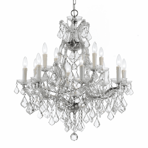 Crystorama Maria Theresa 13 Light Spectra Crystal Chrome Chandelier I - 4412-CH-CL-SAQ