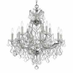 Crystorama Maria Theresa 13 Lt Swarovski Strass Crystal Chrome Chandelier I - 4412-CH-CL-S Crystorama Maria Theresa 13 Lt Swarovski Strass Crystal Chrome Chandelier I - 4412-CH-CL-S