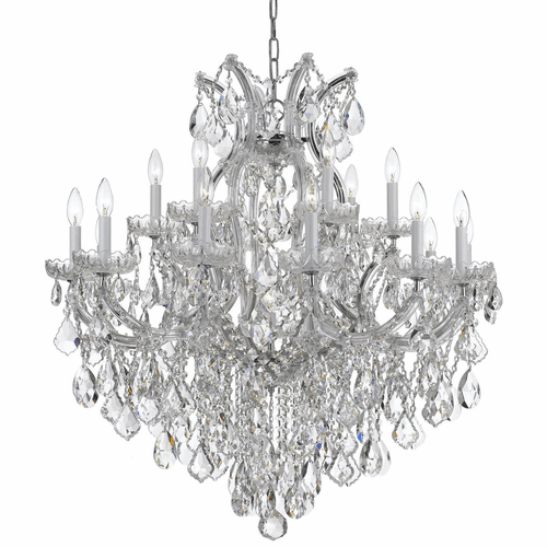 Crystorama Maria Theresa 19 Light Clear Crystal Chrome Chandelier - 4418-CH-CL-MWP