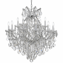 Crystorama Maria Theresa 19 Light Clear Italian Crystal Chrome Chandelier - 4418-CH-CL-I
