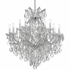 Crystorama Maria Theresa 19 Light Spectra Crystal Chrome Chandelier - 4418-CH-CL-SAQ