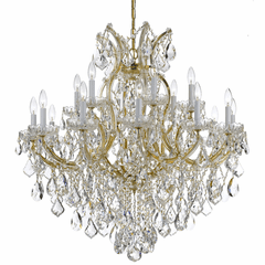 Crystorama Maria Theresa 19 Light Spectra Crystal Gold Chandelier - 4418-GD-CL-SAQ
