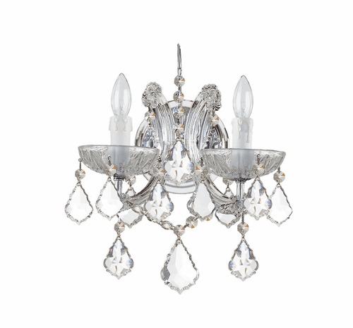 Crystorama Maria Theresa 2 Light Clear Crystal Chrome Sconce II - 4472-CH-CL-MWP