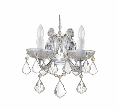 Crystorama Maria Theresa 2 Light Clear Italian Crystal Chrome Sconce II - 4472-CH-CL-I
