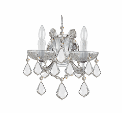 Crystorama Maria Theresa 2 Light Swarovski Strass Crystal Chrome Sconce II - 4472-CH-CL-S