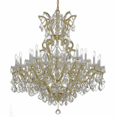 Crystorama Maria Theresa 25 Light Clear Crystal Gold Chandelier - 4424-GD-CL-MWP