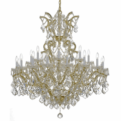 Crystorama Maria Theresa 25 Light Swarovski Strass Crystal Gold Chandelier - 4424-GD-CL-S