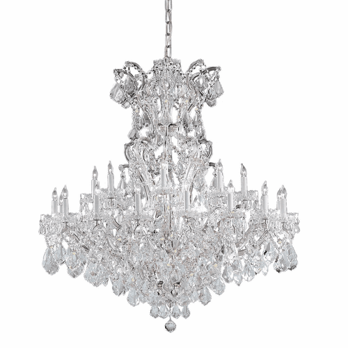 Crystorama Maria Theresa 25 Lt Swarovski Strass Crystal Chrome Chandelier - 4424-CH-CL-S