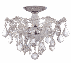 Crystorama Maria Theresa 3 Light Clear Crystal Semi-Flush - Hand Cut - 4430-CH-CL-MWP
