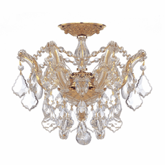 Crystorama Maria Theresa 3 Light Clear Crystal Semi-Flush II - Hand Cut - 4430-GD-CL-MWP Crystorama Maria Theresa 3 Light Clear Crystal Semi-Flush II - Hand Cut - 4430-GD-CL-MWP