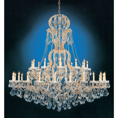 Crystorama Maria Theresa 37 Light Clear Crystal Gold Chandelier - 4460-GD-CL-MWP