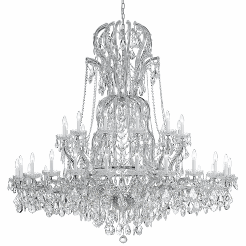 Crystorama Maria Theresa 37 Lt Swarovski Strass Crystal Chrome Chandelier - 4460-CH-CL-S