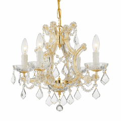 Crystorama Maria Theresa 4 Light Mini Chandelier - Gold - 4474-GD-CL-I