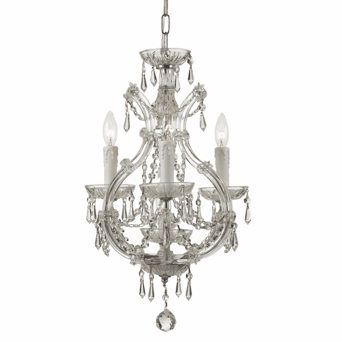 Crystorama Maria Theresa 4 Light Spectra Crystal Chrome Mini Chandelier I - 4473-CH-CL-SAQ