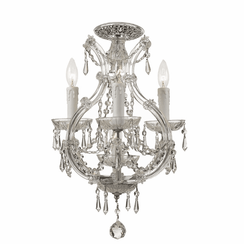 Crystorama Maria Theresa 4-LT Ceiling Mount - Plsh Chrome - 4473-CH-CL-MWP_CEILING