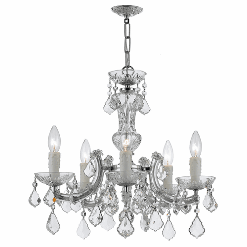 Crystorama Maria Theresa 5 Light Chrome Mini-Chandelier - 4376-CH-CL-MWP