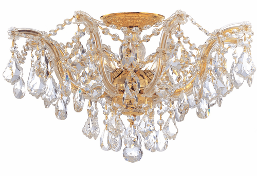 Crystorama Maria Theresa 5 Light Clear Crystal Semi-Flush II - Hand Cut - 4437-GD-CL-MWP