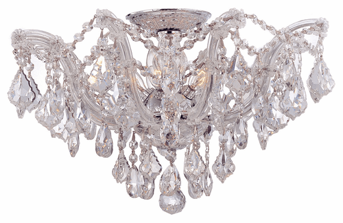 Crystorama Maria Theresa 5 Lt Clear Crystal Semi-Flush - Swarovski Strass - 4437-CH-CL-S
