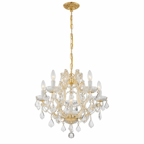 Crystorama Maria Theresa 6 Light Mini Chandelier - Gold - 4405-GD-CL-I