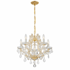 Crystorama Maria Theresa 6 Light Mini Chandelier - Gold - 4405-GD-CL-I Crystorama Maria Theresa 6 Light Mini Chandelier - Gold - 4405-GD-CL-I